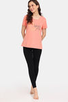 Rosaline Mystic Town Knit Cotton Top (Pack of 2) - Green Orange — thumbnail 5